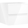 Mexen Orio mobile da bagno sospeso 50 cm, 2 cassetti, bianco lucido - 91A10-05047-2-BFF00