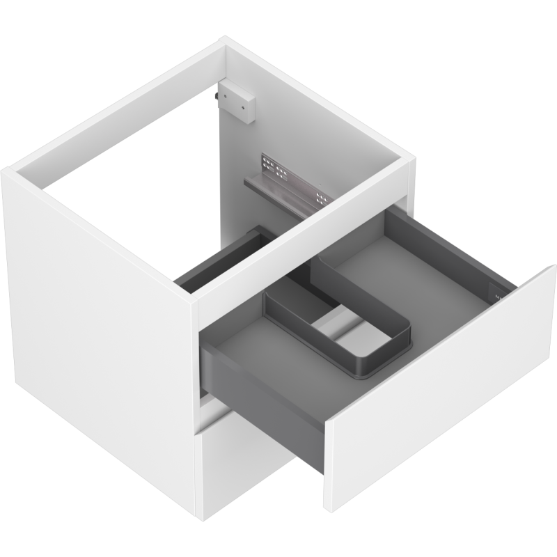 Mexen Orio mobiletto da bagno sotto lavabo 50 cm, 2 cassetti, bianco opaco - 91A10-05047-2-BFF01