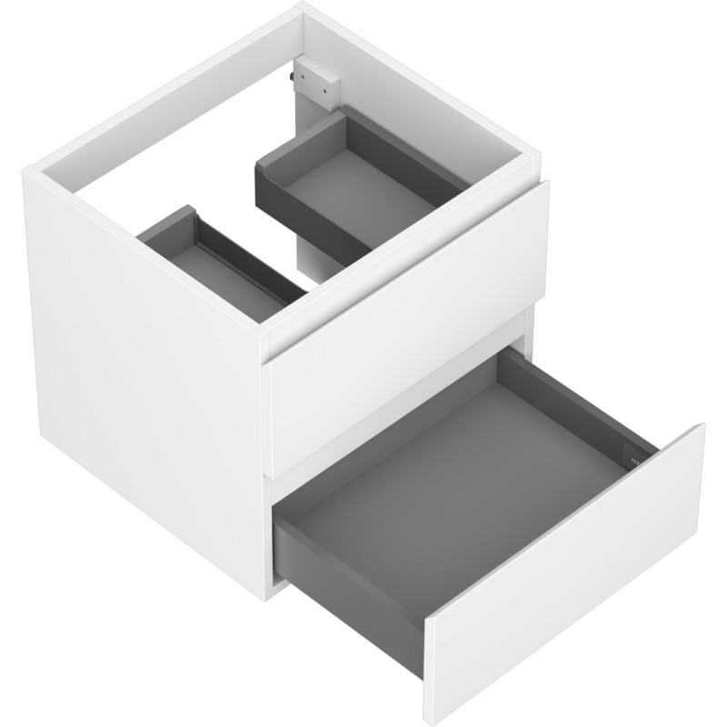 Mexen Orio bathroom cabinet under sink 50 cm, 2 drawers, white matte - 91A10-05047-2-BFF01
