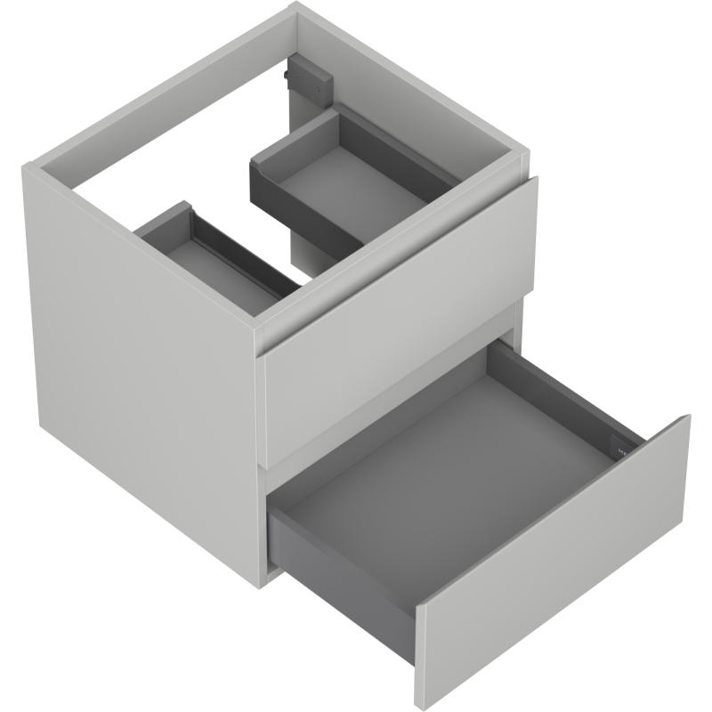 Mexen Orio armário de casa de banho sob o lavatório 50 cm, 2 gavetas, cinza mate - 91A10-05047-2-BFF62