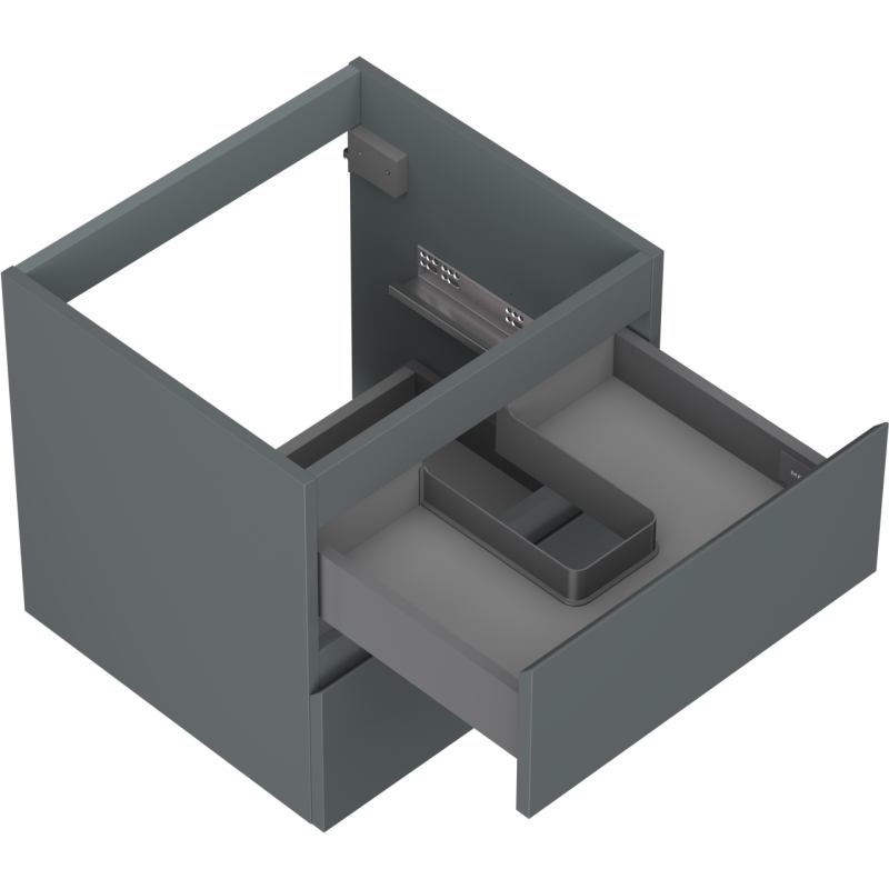 Mexen Orio armário de casa de banho sob o lavatório 50 cm, 2 gavetas, grafite mate - 91A10-05047-2-BFF66