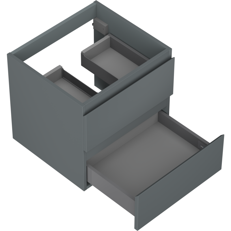 Mexen Orio 50 cm pesuallaskaappi, 2 laatikkoa, matta grafiitti - 91A10-05047-2-BFF66