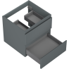 Mexen Orio gabinete de baño para lavabo 50 cm, 2 cajones, grafito mate - 91A10-05047-2-BFF66