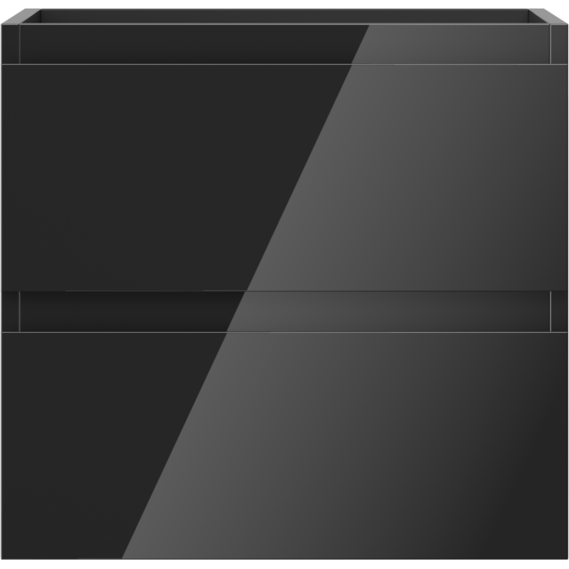 Mexen Orio badrumsskåp under tvättstället 50 cm, 2 lådor, svart glans - 91A10-05047-2-BFF70