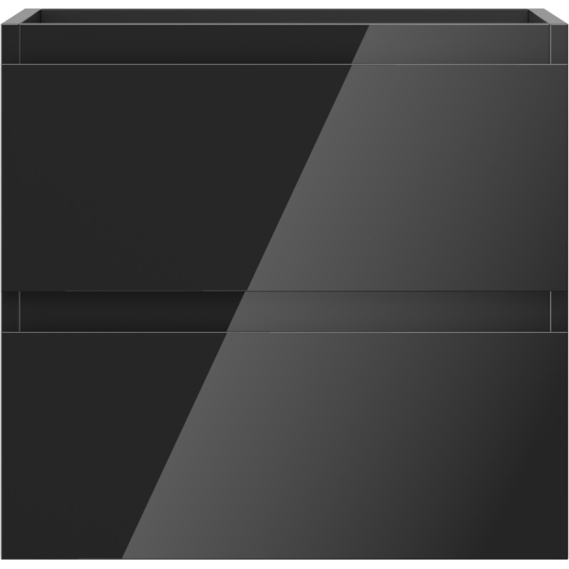 Mexen Orio bathroom cabinet for washbasin 50 cm, 2 drawers, black gloss - 91A10-05047-2-BFF70