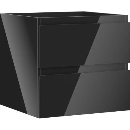 Mexen Orio Badezimmer-Unterschrank 50 cm, 2 Schubladen, schwarz glänzend - 91A10-05047-2-BFF70