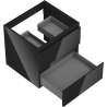 Mexen Orio meuble de salle de bain sous lavabo 50 cm, 2 tiroirs, noir brillant - 91A10-05047-2-BFF70