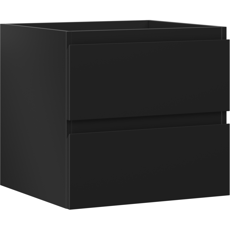 Mexen Orio bathroom cabinet for washbasin 50 cm, 2 drawers, black matte - 91A10-05047-2-BFF71
