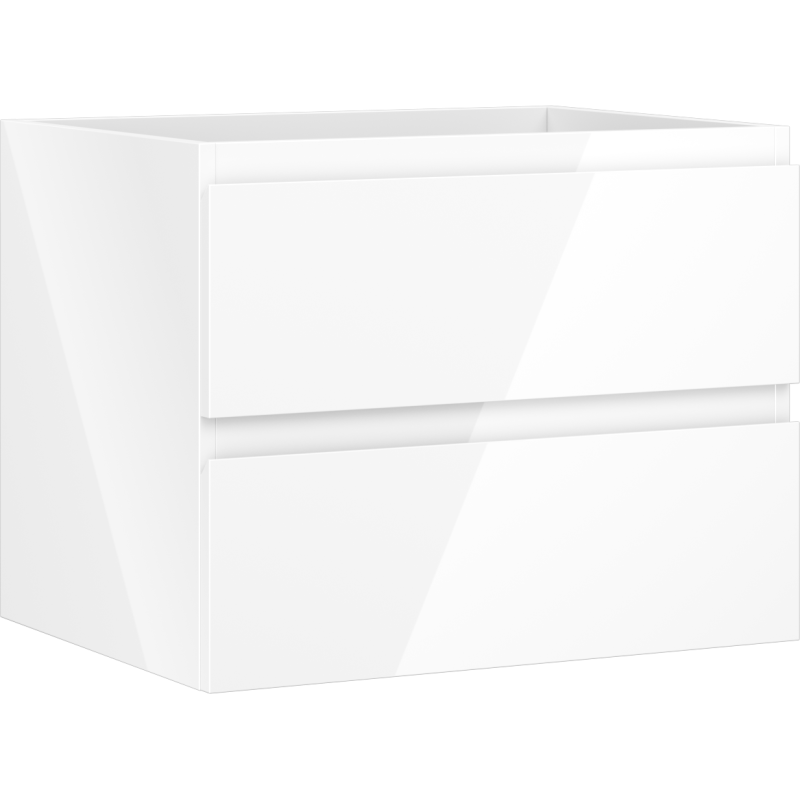 Mexen Orio bathroom cabinet under-sink 60 cm, 2 drawers, white gloss - 91A10-06047-2-BFF00