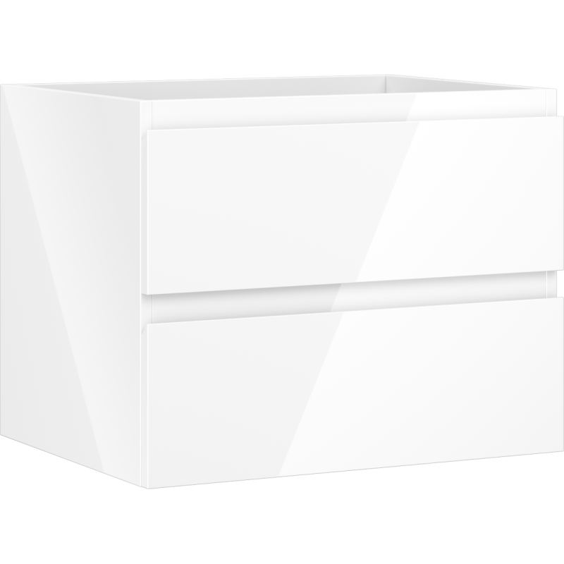 Mexen Orio meuble-lavabo salle de bain 60 cm, 2 tiroirs, blanc brillant - 91A10-06047-2-BFF00