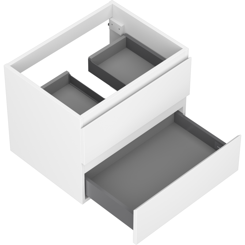 Mexen Orio meuble de salle de bains sous lavabo 60 cm, 2 tiroirs, blanc mat - 91A10-06047-2-BFF01