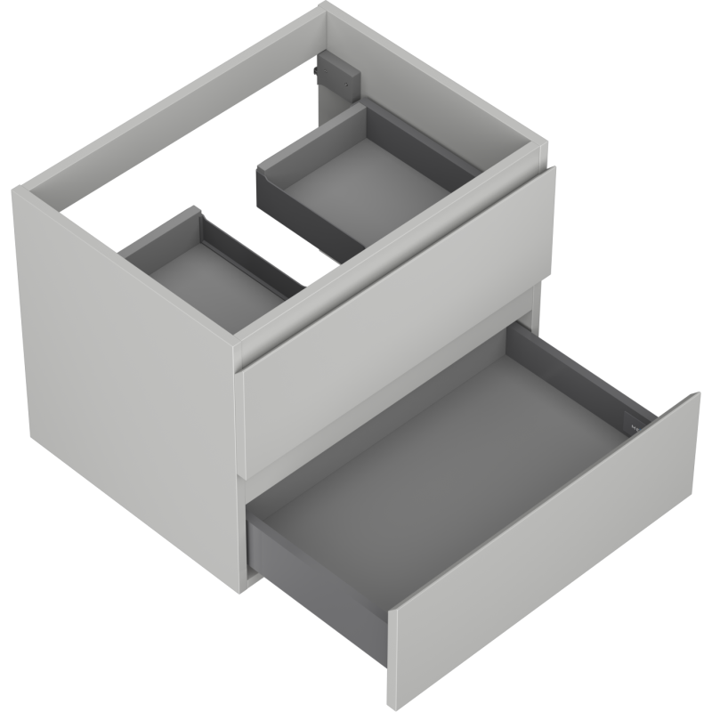 Mexen Orio 60 cm Vanity Unit, 2 Drawers, Matte Grey - 91A10-06047-2-BFF62
