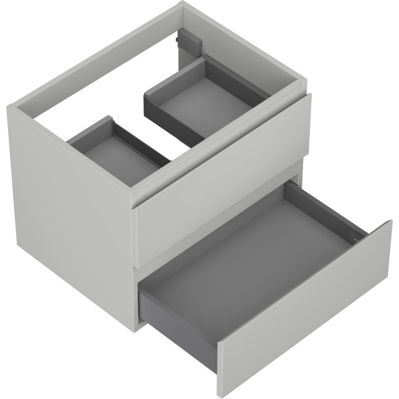 Mexen Orio vannitoakapp kraanikausi alla 60 cm, 2 sahtlit, hall matt - 91A10-06047-2-BFF62