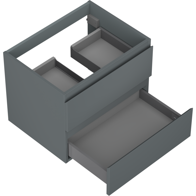 Mexen Orio armário de casa de banho sob lavatório 60 cm, 2 gavetas, grafite mate - 91A10-06047-2-BFF66