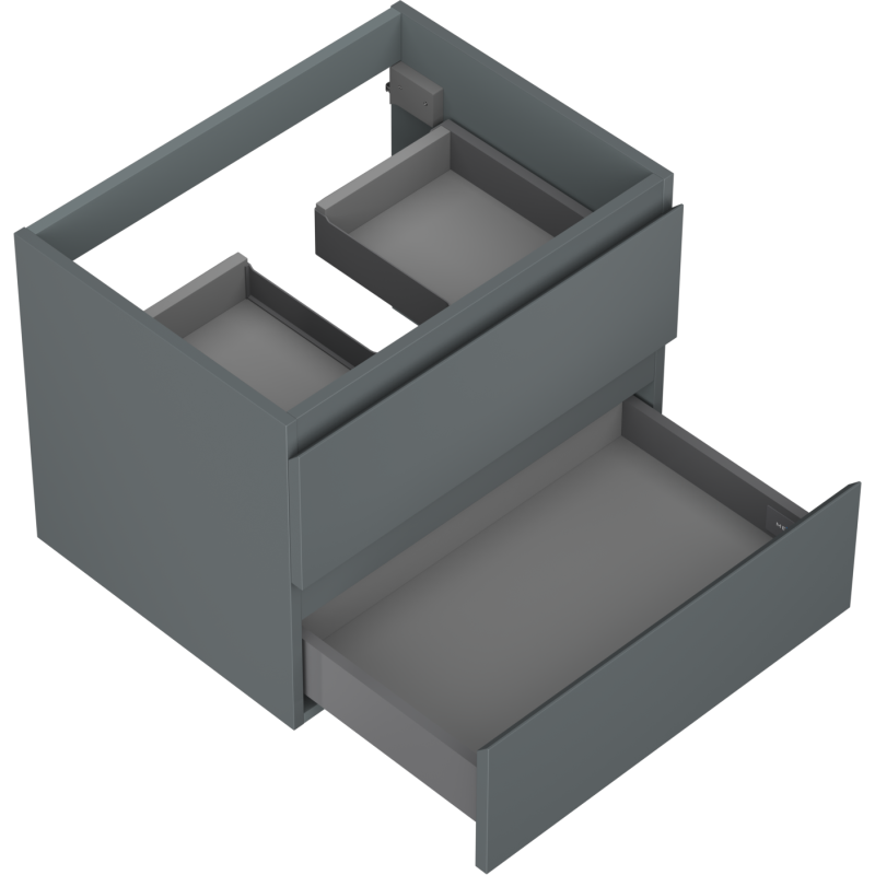 Mexen Orio meuble de salle de bain sous-lavabo 60 cm, 2 tiroirs, graphite mat - 91A10-06047-2-BFF66