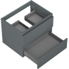Mexen Orio Badezimmerschrank unter Waschbecken 60 cm, 2 Schubladen, Graphit matt - 91A10-06047-2-BFF66