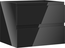 Mexen Orio mobile da bagno sottolavabo 60 cm, 2 cassetti, nero lucido - 91A10-06047-2-BFF70