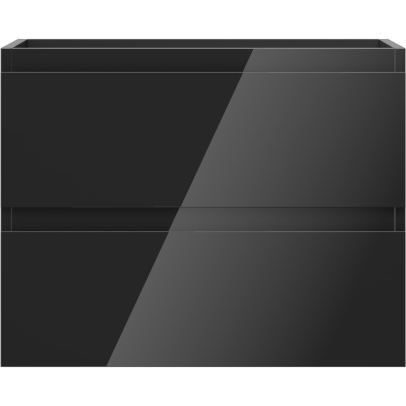 Mexen Orio bathroom cabinet under-sink 60 cm, 2 drawers, black gloss - 91A10-06047-2-BFF70