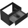 Mexen Orio mueble de baño bajo lavabo 60 cm, 2 cajones, negro mate - 91A10-06047-2-BFF71