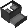 Mexen Orio Badezimmerschrank unter dem Waschbecken 60 cm, 2 Schubladen, schwarz matt - 91A10-06047-2-BFF71
