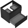 Mexen Orio mueble de baño bajo lavabo 60 cm, 2 cajones, negro mate - 91A10-06047-2-BFF71