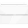 Mexen Orio Badezimmerschrank 70 cm, 2 Schubladen, weißer Glanz - 91A10-07047-2-BFF00