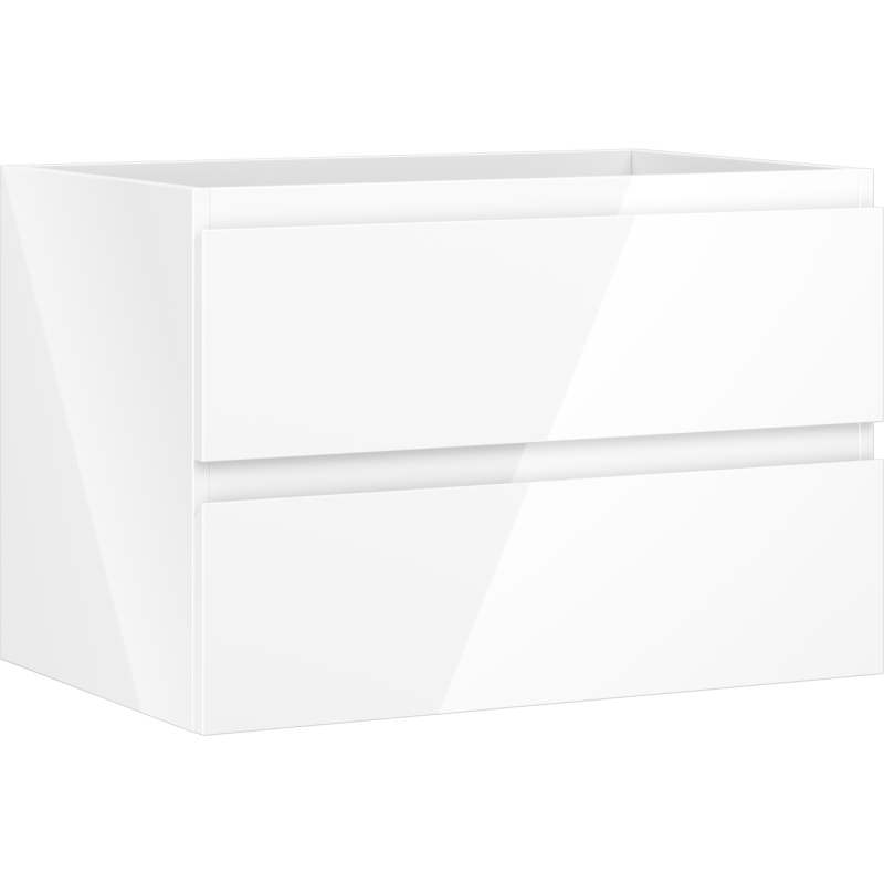 Mexen Orio Badezimmerschrank 70 cm, 2 Schubladen, weißer Glanz - 91A10-07047-2-BFF00