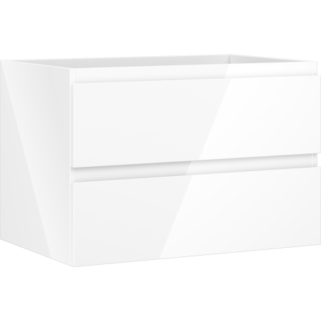 Mexen Orio Badezimmerschrank 70 cm, 2 Schubladen, weißer Glanz - 91A10-07047-2-BFF00