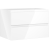 Mexen Orio Badezimmerschrank 70 cm, 2 Schubladen, weißer Glanz - 91A10-07047-2-BFF00