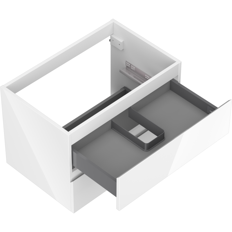 Mexen Orio armário de casa de banho sob o lavatório 70 cm, 2 gavetas, branco brilhante - 91A10-07047-2-BFF00