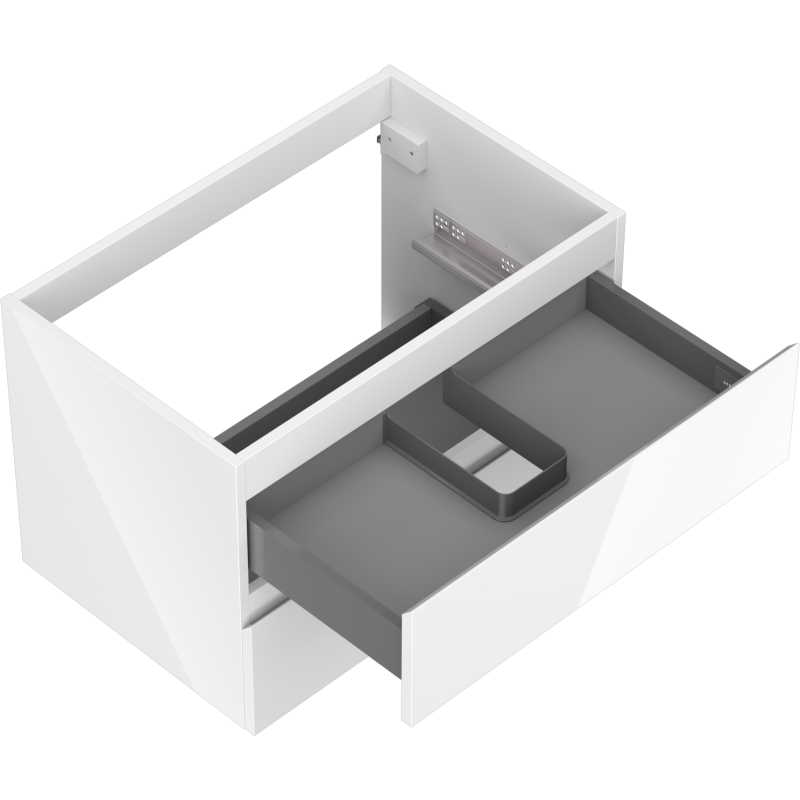 Mexen Orio meuble de salle de bains sous lavabo 70 cm, 2 tiroirs, blanc brillant - 91A10-07047-2-BFF00