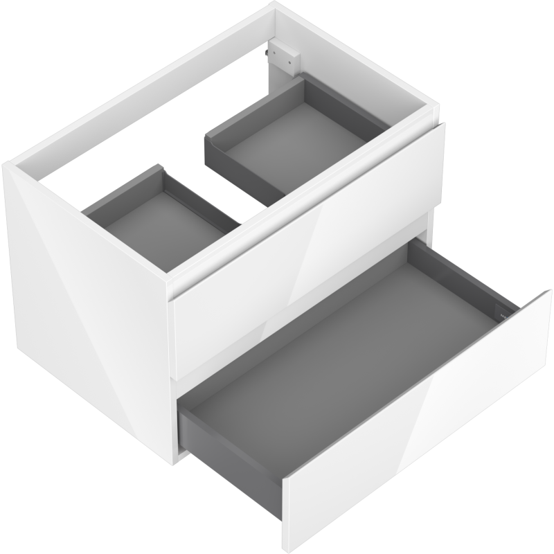 Mexen Orio armário de casa de banho sob o lavatório 70 cm, 2 gavetas, branco brilhante - 91A10-07047-2-BFF00