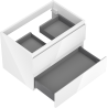 Mexen Orio mueble de baño bajo lavabo 70 cm, 2 cajones, blanco brillo - 91A10-07047-2-BFF00