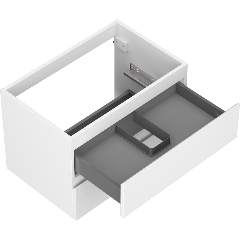 Mexen Orio 70 cm bathroom cabinet, 2 drawers, white matte - 91A10-07047-2-BFF01