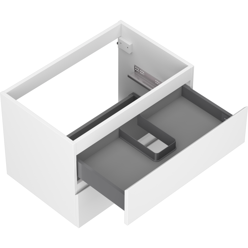 Mexen Orio armario de baño para lavabo de 70 cm, 2 cajones, blanco mate - 91A10-07047-2-BFF01