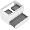 Mexen Orio bathroom cabinet under sink 70 cm, 2 drawers, white matte - 91A10-07047-2-BFF01