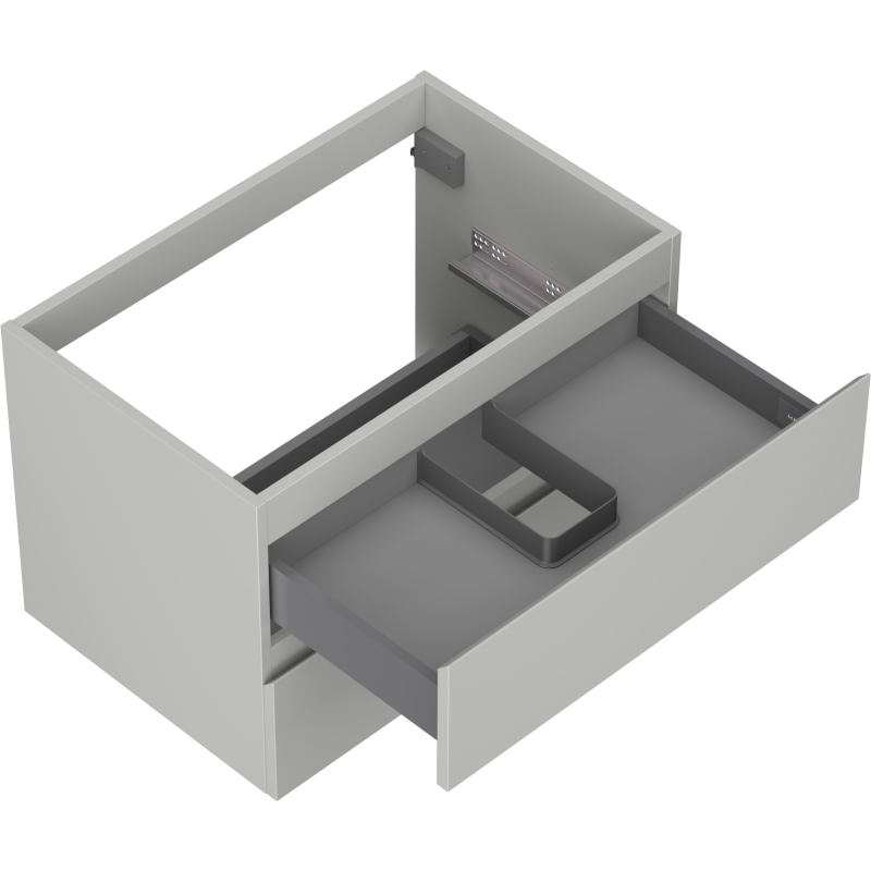 Mexen Orio armario de baño para lavabo de 70 cm, 2 cajones, gris mate - 91A10-07047-2-BFF62