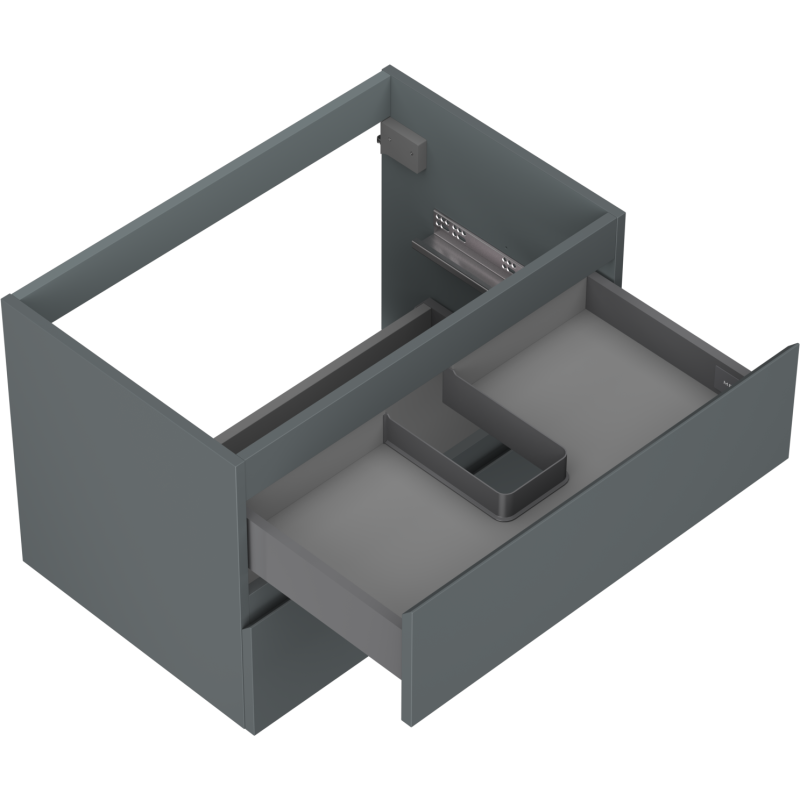 Mexen Orio meuble de salle de bains sous lavabo 70 cm, 2 tiroirs, graphite mat - 91A10-07047-2-BFF66