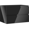 Mexen Orio bathroom cabinet for washbasin 70 cm, 2 drawers, black gloss - 91A10-07047-2-BFF70