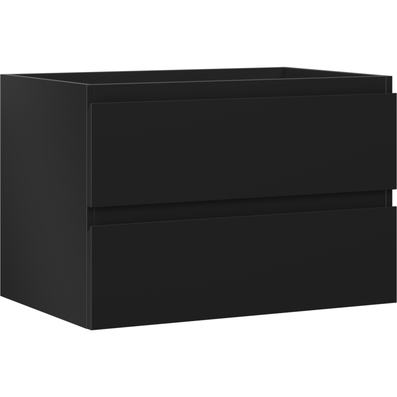 Mexen Orio mueble de baño bajo lavabo 70 cm, 2 cajones, negro mate - 91A10-07047-2-BFF71