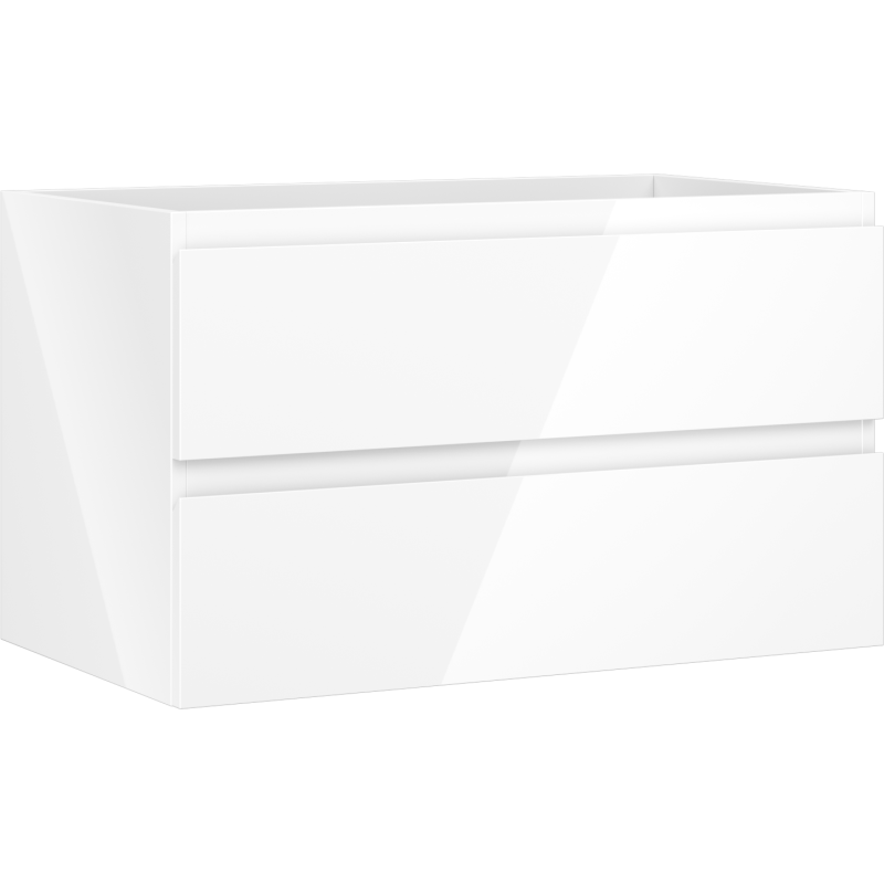 Mexen Orio bathroom cabinet under sink 80 cm, 2 drawers, white gloss - 91A10-08047-2-BFF00