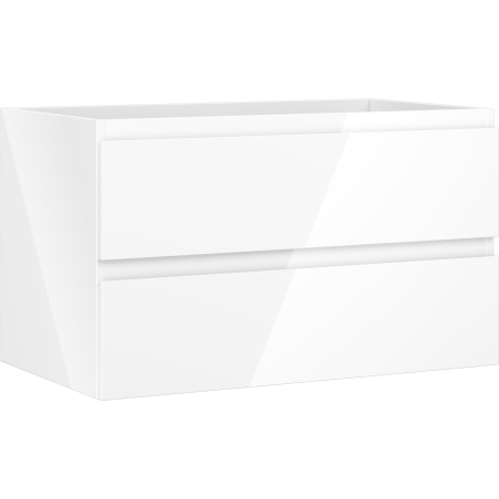 Mexen Orio bathroom cabinet under sink 80 cm, 2 drawers, white gloss - 91A10-08047-2-BFF00
