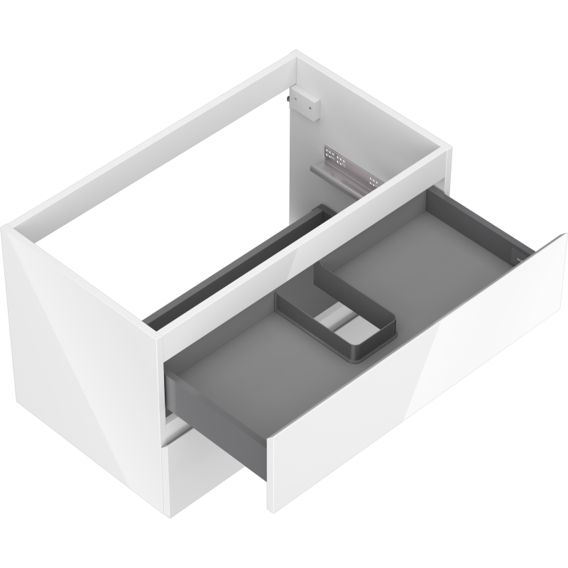 Mexen Orio armario de baño para lavabo 80 cm, 2 cajones, blanco brillo - 91A10-08047-2-BFF00