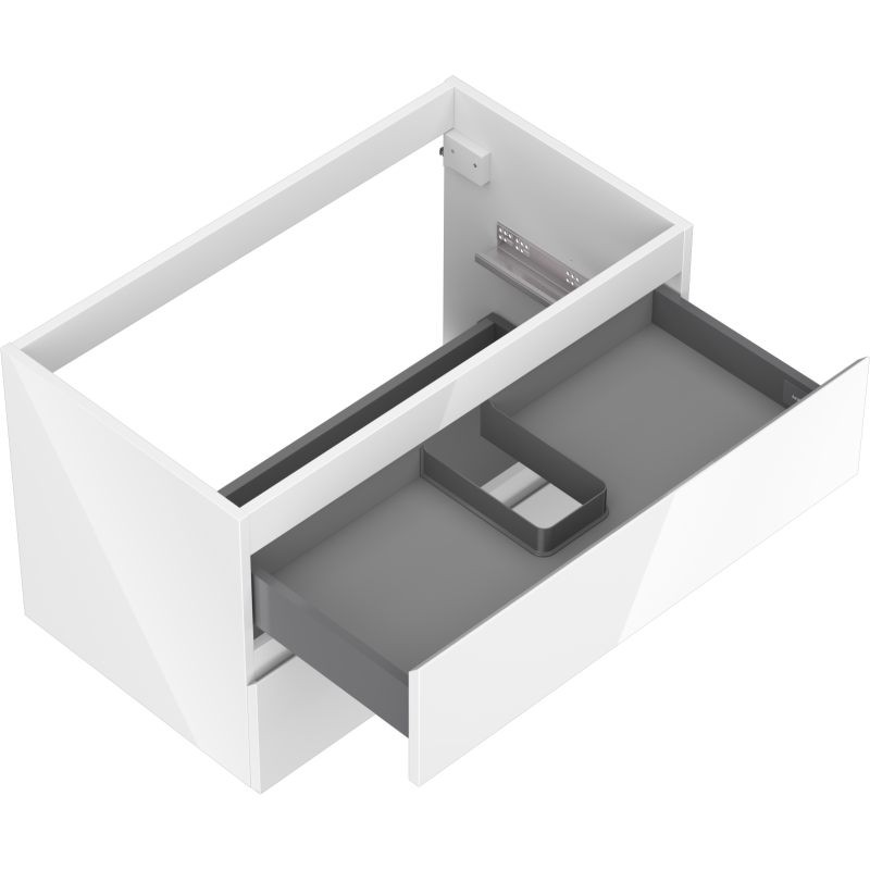 Mexen Orio mobiletto da bagno sotto lavabo 80 cm, 2 cassetti, bianco lucido - 91A10-08047-2-BFF00