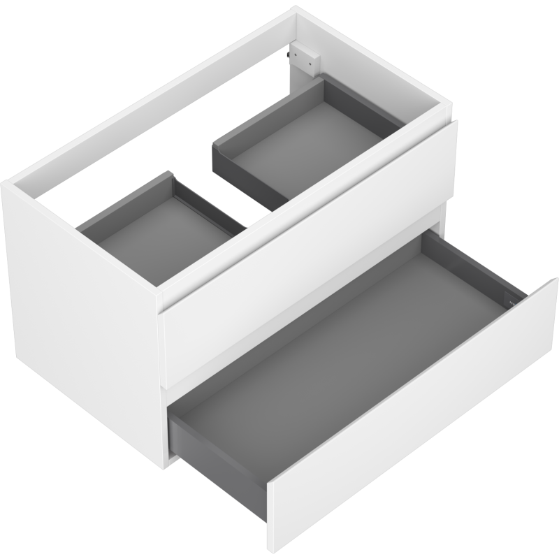 Mexen Orio armário de casa de banho sob lavatório 80 cm, 2 gavetas, branco mate - 91A10-08047-2-BFF01