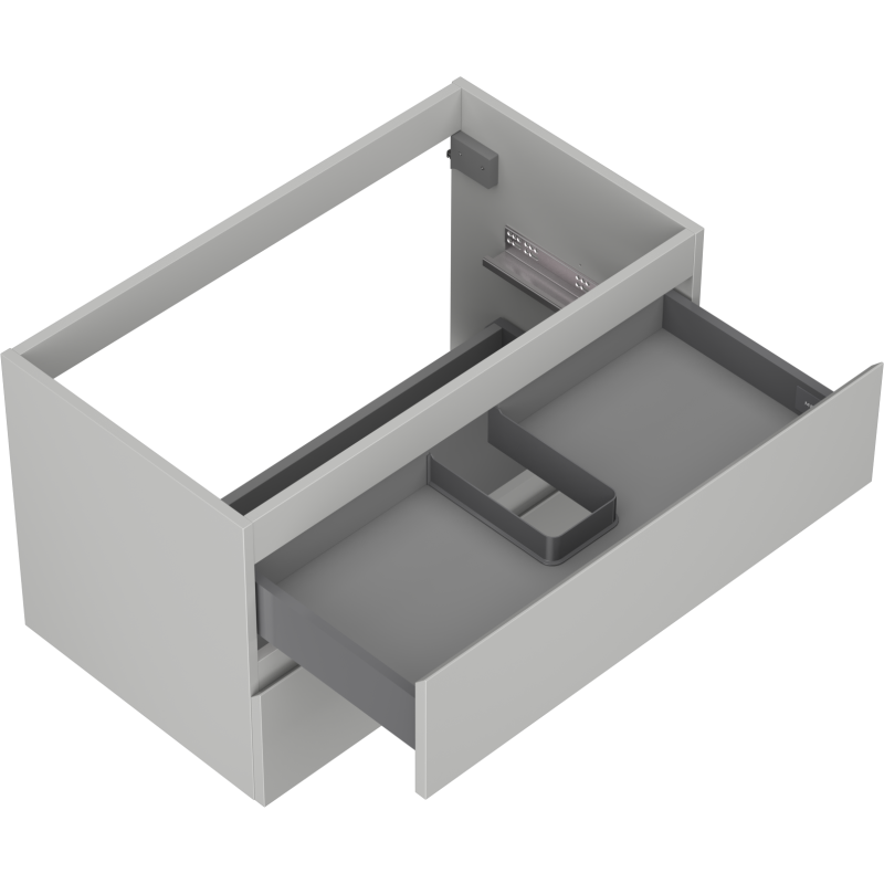 Mexen Orio mueble de baño para lavabo 80 cm, 2 cajones, gris mate - 91A10-08047-2-BFF62