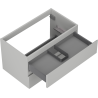 Mexen Orio Badezimmerschrank unter dem Waschbecken 80 cm, 2 Schubladen, grau matt - 91A10-08047-2-BFF62
