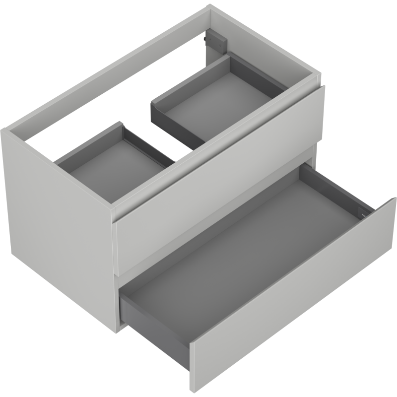 Mexen Orio mueble de baño para lavabo 80 cm, 2 cajones, gris mate - 91A10-08047-2-BFF62