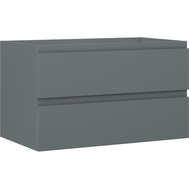 Mexen Orio 80 cm Bathroom Cabinet, 2 Drawers, Matte Graphite - 91A10-08047-2-BFF66