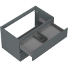 Mexen Orio Badezimmer-Unterschrank 80 cm, 2 Schubladen, grafit matt - 91A10-08047-2-BFF66